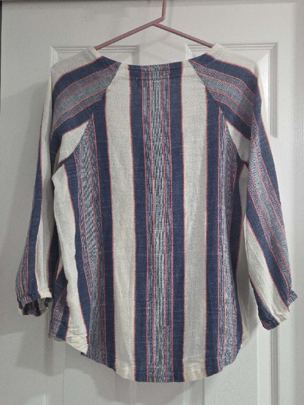 Anthropologie Blue, White & Red Striped Button-Front Top - Cloth & Stone - Picture 13 of 16